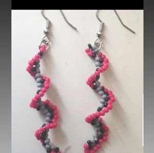Handmade seed bead earrings